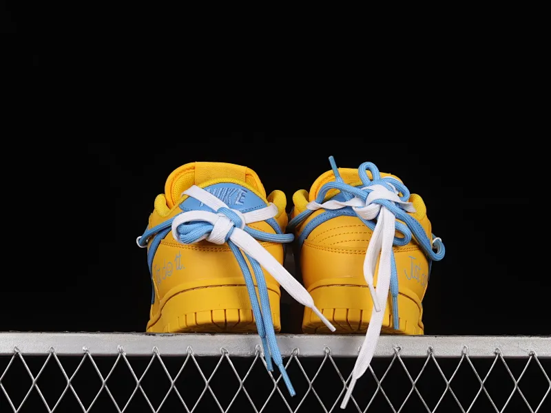 All categories Nk SB Dunk series Nk SB Dunk Low low-top sneakers Nk Dunk Low lemon yellow customized version of deconstructed strap casual sneakers DJ6188-100